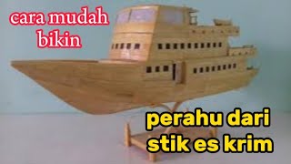 mudah  bikin perahu dari stik es krim #RECYLE #diycrafts #kerajinantangan