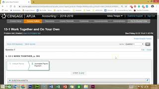 Accounting 1 13-1 Work Together