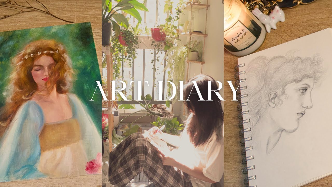 Painting Slowly Through Pain and Anxiety | A Gentle Art Vlog - YouTube
