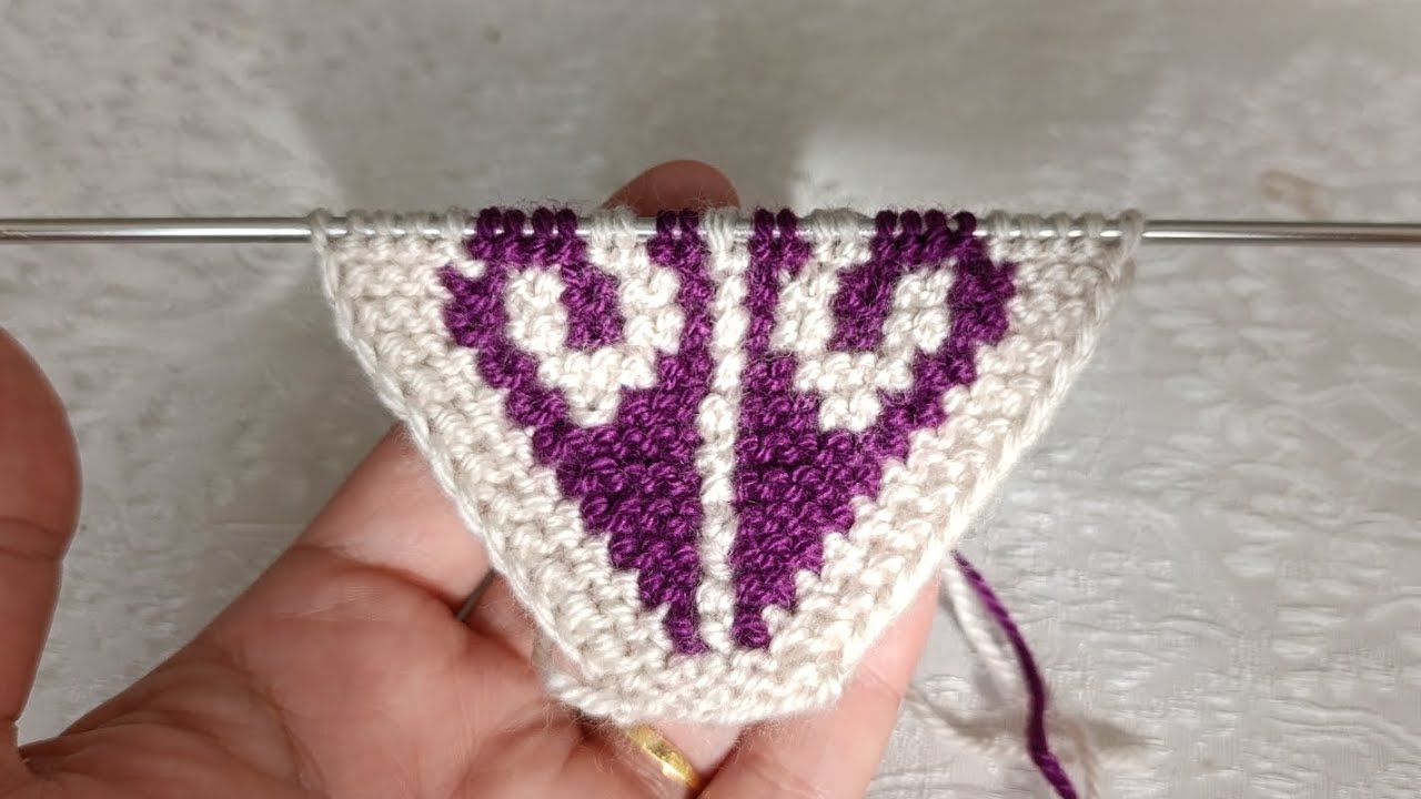 🌺Kilim desenli iki şiş patik yapılışı ✅#örgü #keşfet #knitting #crochet #handmade #diy 
