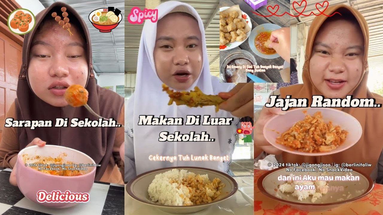 Kompilasi Sarapan Di Sekolah Dan Jajan Di Luar Sekolah Tiktoker Ibeeengg