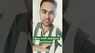assistant professor level hpsc math
