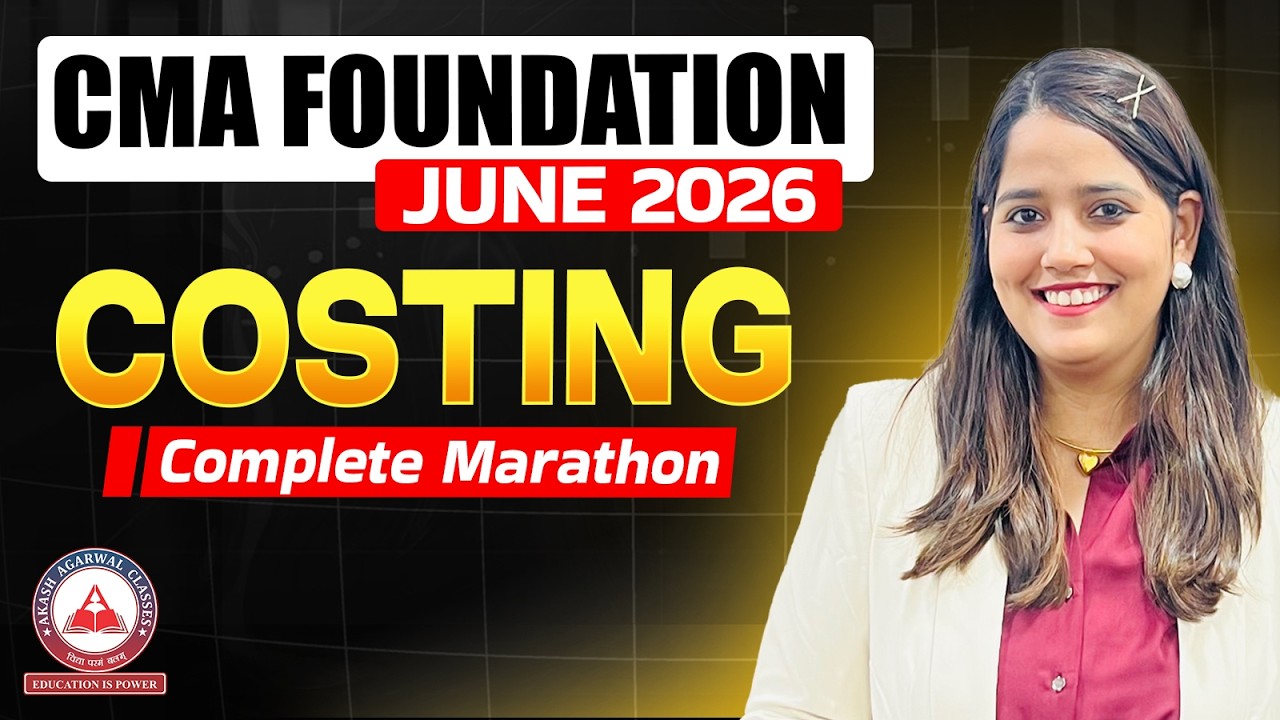 CMA Foundation Costing Marathon Revision | June 2026 - YouTube