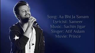 Aa Bhi Ja Sanam Yun Na Kar Sitam LYRICS   Atif Aslam | Prince | Sachin Jigar, Sameer240p