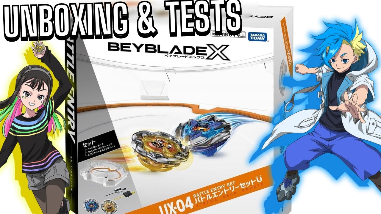 Ux04 UX 04 Unboxing + My Girlfriend's First Beyblade Battle - YouTube