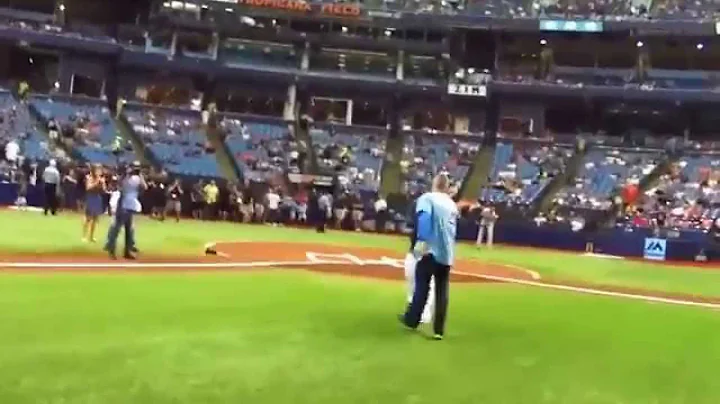 Anthony Field's First Pitch for Tampa Bay Rays vs ...