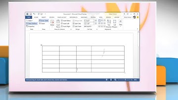 How to draw a table in Microsoft® Word 2013 document on a Windows® 8 PC