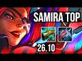 SAMIRA vs K'SANTE (TOP) | EUW Master | 26.10