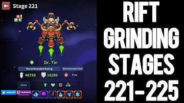 RIFT GRINDING - STAGES 221-225 | MY HEROES: DUNGEON RAID