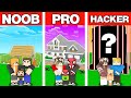 NOOB VS PRO VS HACKER EN GÜVENLİ AİLE EVİ YAPI KAPIŞMASI - Minecraft