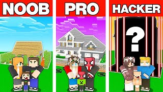 NOOB VS PRO VS HACKER EN GÜVENLİ AİLE EVİ YAPI KAPIŞMASI  Minecraft