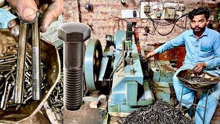 Amazing Process of Making Giant BOLTS in factory | Mass Production of Iron Bolts by Quick Processes 1,835 views 5 months ago 3 minutes, 49 seconds