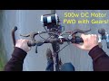 DIY ebike that&#39;s Front Wheel Drive with Gears [500 watt DC motor] chain drive