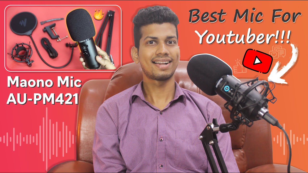 🎙️ Maono AUPM421 USB Mic for PC, Singing, Podcast, Gaming, YouTube