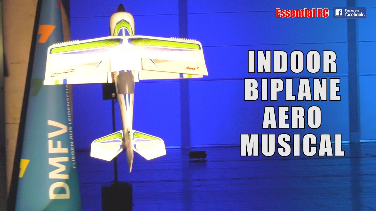 INSANE BIPLANE INDOOR AEROBATICS !!! JURGEN pilots the FLEX INNOVATIONS MAMBA 10 SUPER PNP