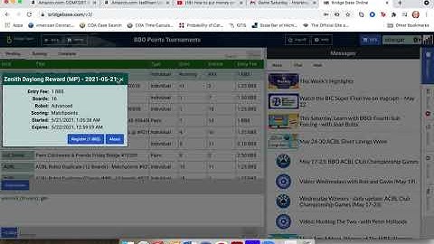 How to join a BBO Points tourney.
