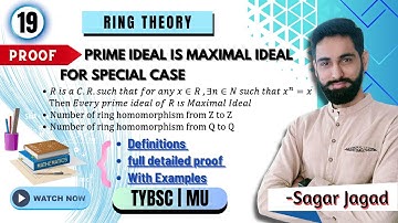 Prime ideal is Maximal ideal for Special case| Homomorphism from Z to Z and Q to Q| Ring Theory