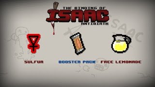 Binding of Isaac: Antibirth Item guide - Sulfur, Booster Pack, Free Lemonade