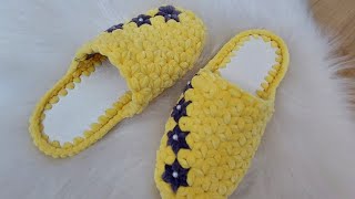 KADİFE İPTEN YILDIZLI TERLİK YAPIMI #slippers