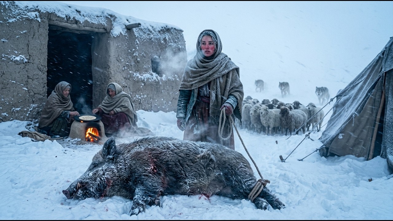 ~ Surviving Afghanistan’s Harshest Winter | Mountain Hunt, Fire Cooking & Fresh Bread ~