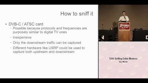 DEFCON 16: Sniffing Cable Modems