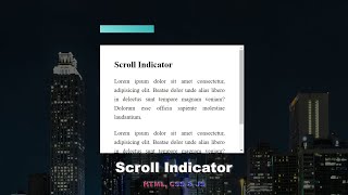 видео: Индикатор прокрутки используя HTML, CSS & JavaScript | Scroll Indicator using HTML, CSS & JavaScript картинка: Индикатор прокрутки используя HTML, CSS & JavaScript | Scroll Indicator using HTML, CSS & JavaScript