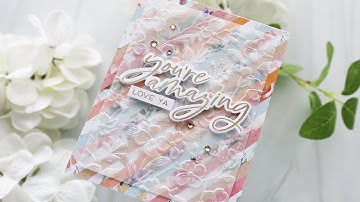 Easy Card using Paper Strips and Vellum With Joy Baldwin