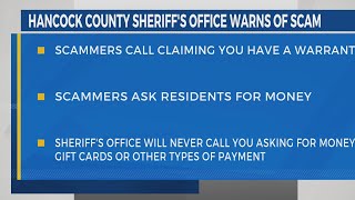 Hancock County Sheriff s Office warns of scam