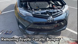 How to Remove and Replace a Front Bumper Cover Center Toyota Corolla (2018)