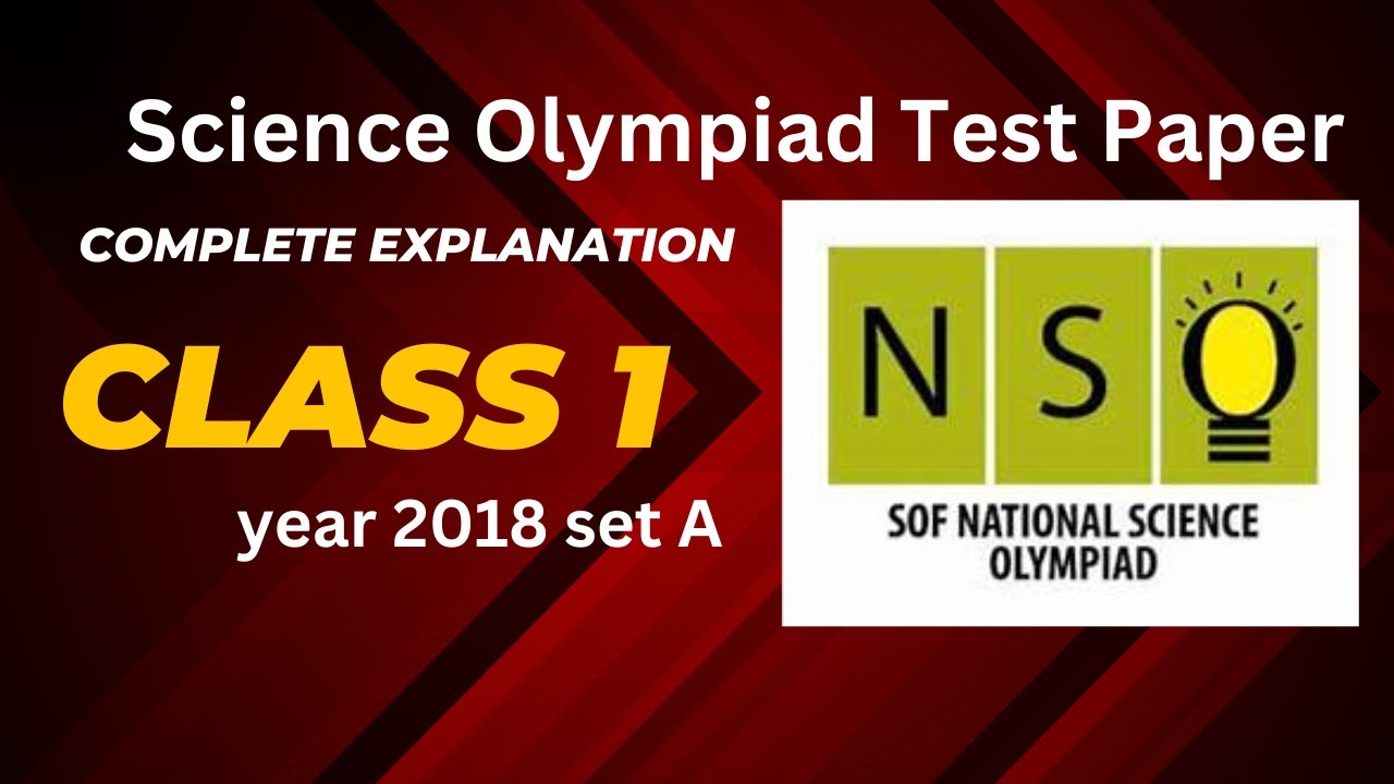 NSO /science Olympiad test paper class 1/ 2018 set A/ previous year ...