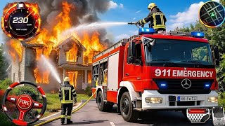 Fire Truck City Rescue Simulator - 911 US Emergency Fire Truck Driving 3D - Android Gameplay screenshot 5