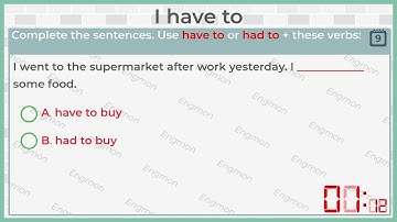 Unit 33 - I have to (Essential Grammar in Use video test)