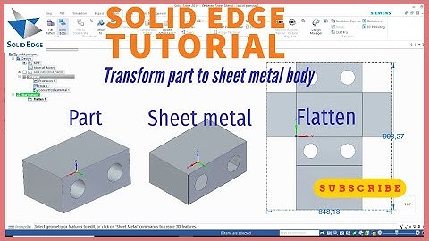 Solid Edge Tutorial – Convert Solid Body to Sheet Metal