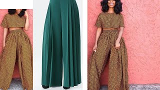 How to make a crop top and a pleated palazzo trouser