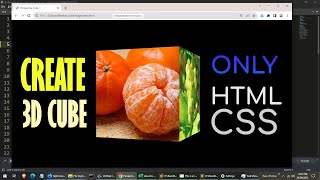IMPROVED Spinning Cube 🟥🔶 with only HTML CSS, no libraries, without js.