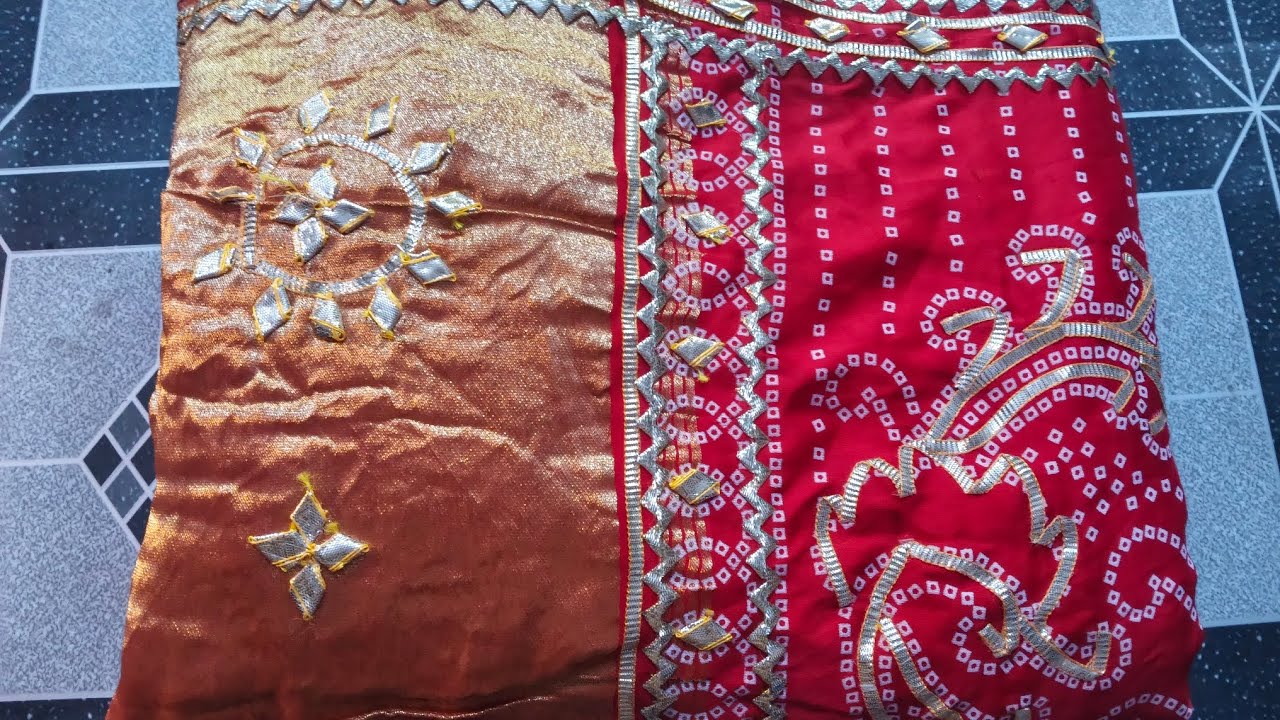 Kacchipatti new bandhani saree design#saree #bandhejsaree #gotapattisaree #kacchipattisaree design 