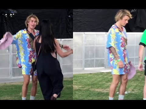 Justin Bieber dancing at Coachella with friends Chaz Somers & Josh Mehl - April 13, 2018