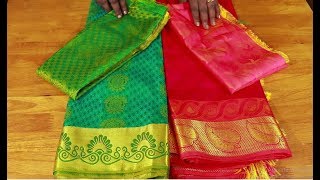 Two in one silk saree model blouse
