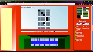 LCD Character Tester for Micro-controllers in LiquidCrystal Library | Demonstration
