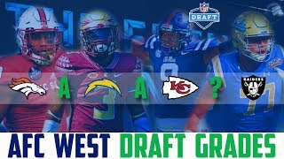 2018 NFL Draft Grades AFC WEST Raiders Chargers Broncos Chiefs (NFL DRAFT WINNERS)