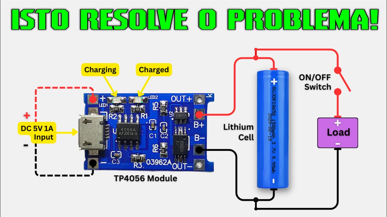 TP4056 Você Está Usando Errado – O Problema Que Ninguém Mostra!