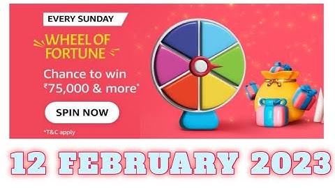 Amazon Every Sunday Weel of Fortune Quiz Answers Today|12 February 2023|@DailyQuizTime