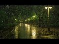 [ BACK TO SLEEP ] in 3 Minutes and SLEEP INSTANTLY with Heavy Rain &amp; Thunder on Quiet Park at night