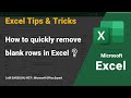  how to quickly remove blank rows in excel 