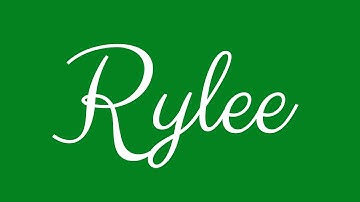 Learn how to Sign the Name Rylee Stylishly in Cursive Writing