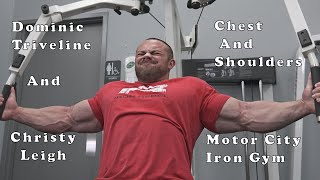 Back And Chest Workout With Heavy Weight Bodybuilder Dominic Triveline And Christy Leigh