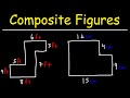 How To Find The Area of Composite Figures Using Rectangles - Prealgebra