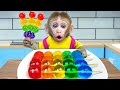Kiki monkey eat amazing colorful jelly so yummy and swimming with ducklings  kudo animal kiki
