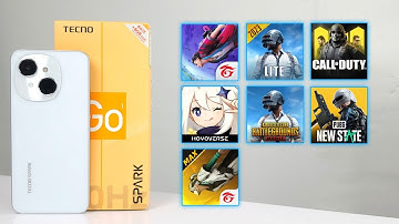 Tecno Spark GO 1 8+ Games Test - Free Fire/PUBG/New State/Call Of Duty/Genshin Impact