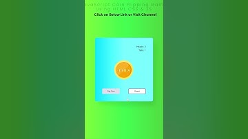 Coin Flipping Game using HTML CSS & JavaScript | JavaScript Coin Toss Game Project